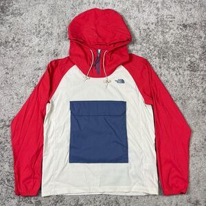 The North Face Class V Pullover color Block Jacket Small S Blue Red B31